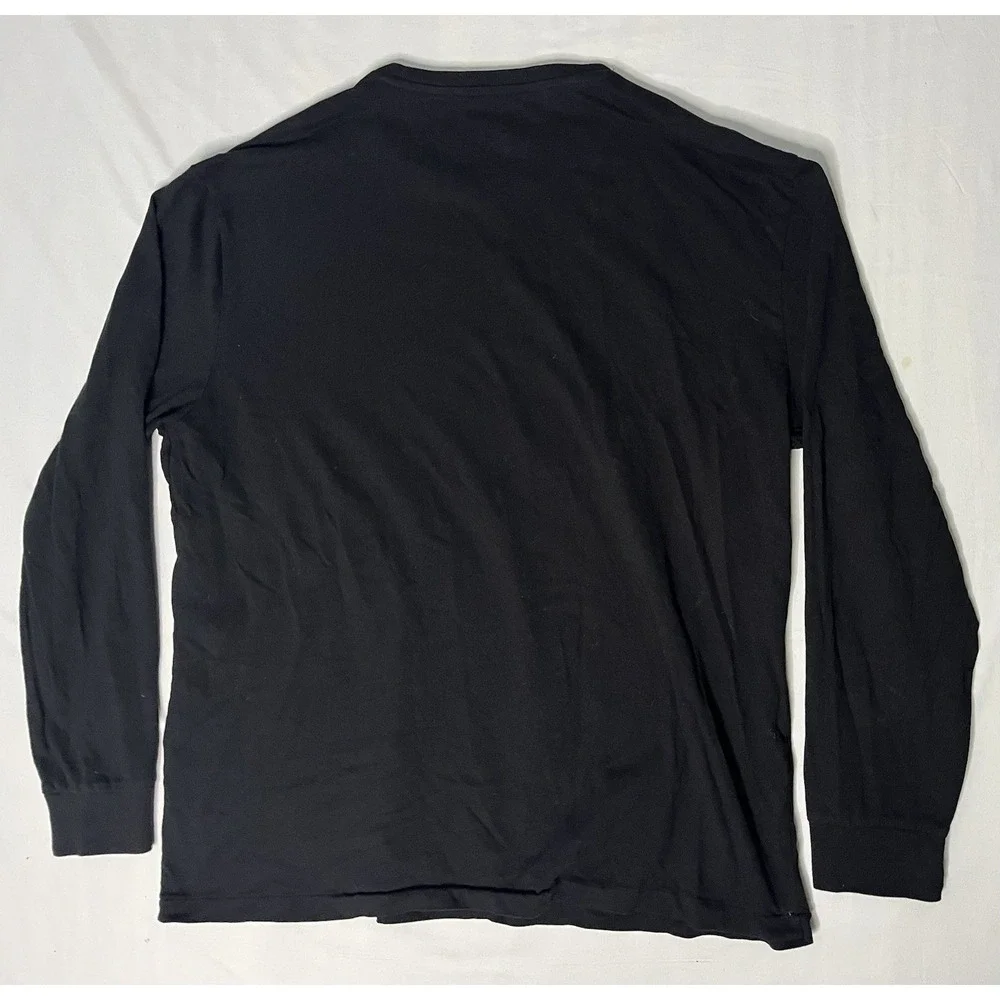 Polo Ralph Lauren Long Sleeve Crew T Shirts Men's Size Large Blue & Black Lot X2